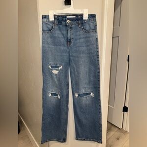Abercrombie & Fitch Distressed Wide Leg Big Kid Jeans 13/14 Reg
